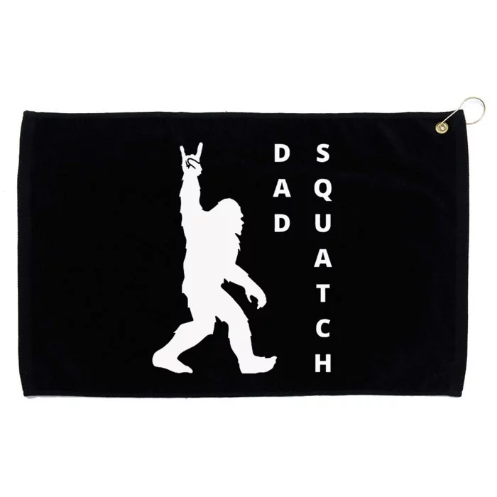 Dad Squatch Funny FatherS Day Bigfoot Dad Grommeted Golf Towel