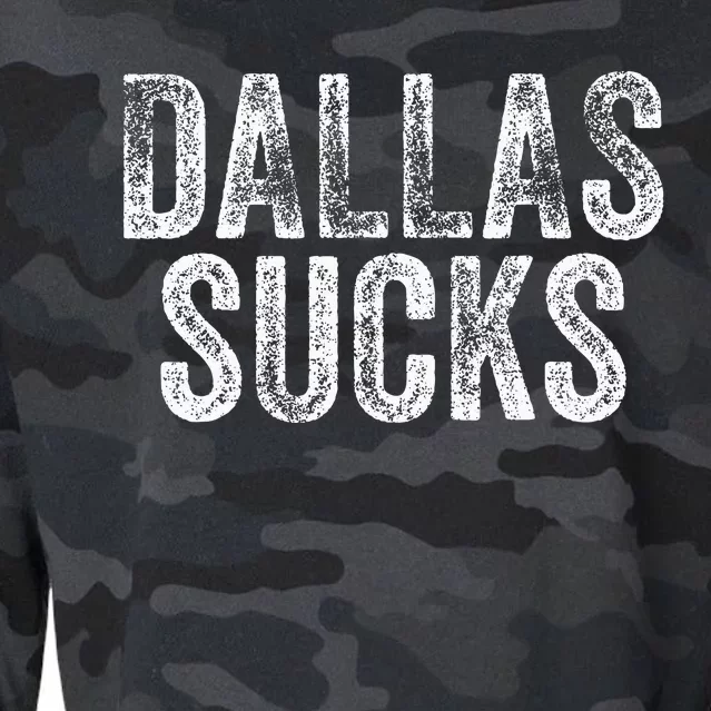 Dallas Sucks Funny Hate City Gag Humor Cropped Pullover Crew