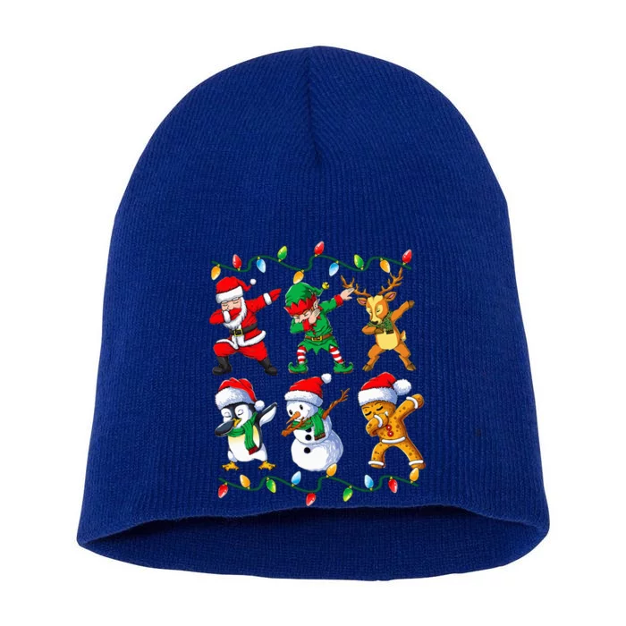 Dabbing Santa Friends Xmas Gifts Christmas Short Acrylic Beanie