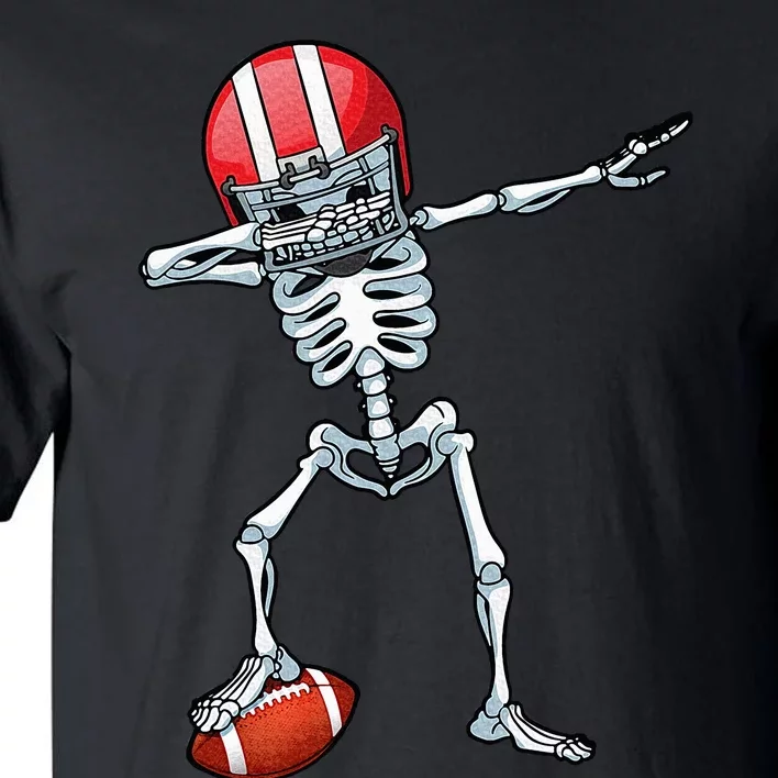 Dabbing Skeleton Football Player Sports Halloween Tall T-Shirt