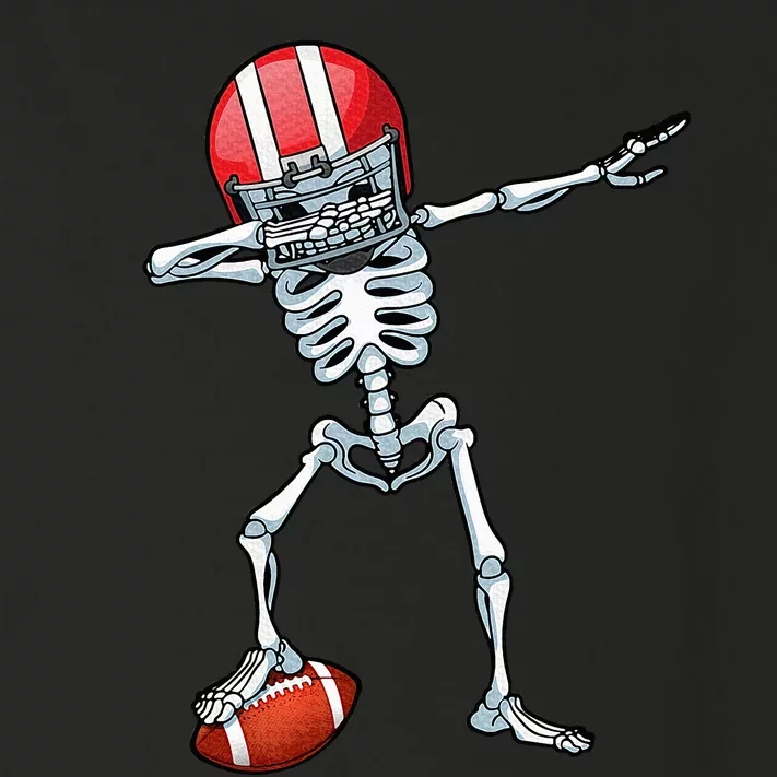 Dabbing Skeleton Football Player Sports Halloween Toddler Long Sleeve Shirt