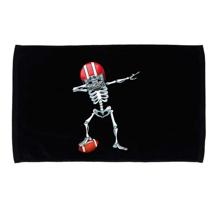 Dabbing Skeleton Football Player Sports Halloween Microfiber Hand Towel