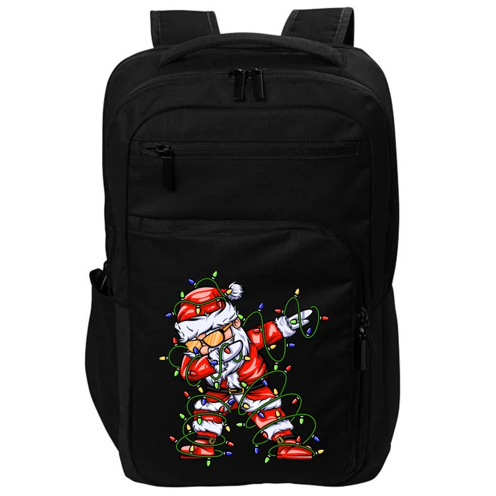 Dabbing Santa For Boy Girl Christmas Tree Lights Impact Tech Backpack