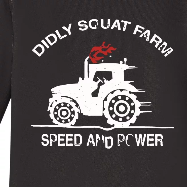 Diddly Squat Farm Speed And Power Baby Long Sleeve Bodysuit