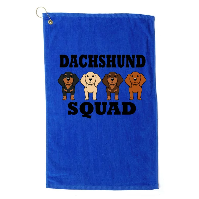 Dachshund Squad Funny Dog Team Pet Meaningful Gift Platinum Collection Golf Towel