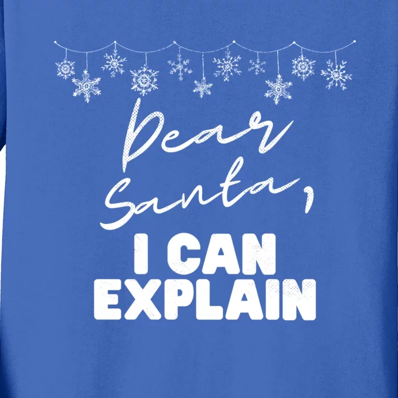 Dear Santa Funny Christmas Holiday Gift Designs Xmas Cool Gift Kids Long Sleeve Shirt