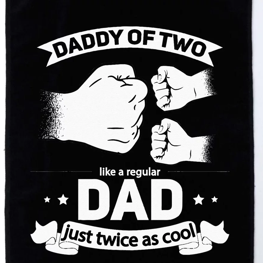 Dad Squared Fathers Day Dad Of Two Cool Daddy Of 2 Platinum Collection Golf Towel