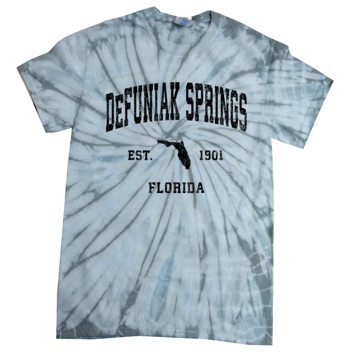 Defuniak Springs Florida Fl Vintage Athletic Tie-Dye T-Shirt