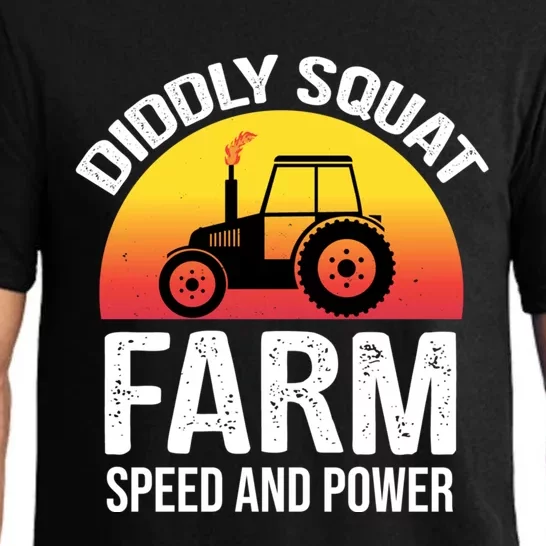 Diddly Squat Farm Speed And Power Gift Funny Tractor Gift Pajama Set