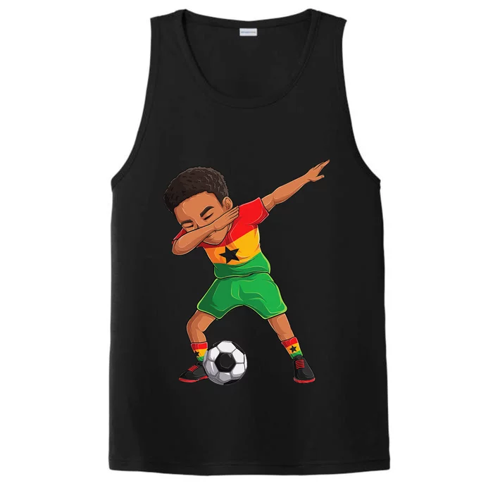 Dabbing Soccer  Ghana Jersey Ghanaian Football Performance Tank