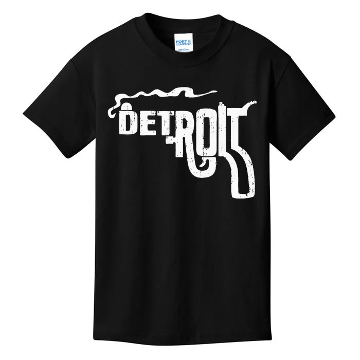 Detroit Smoking Gun Vintage Kids T-Shirt