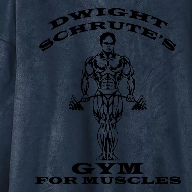 Dwight Schrute's Gym For Muscles Hooded Wearable Blanket