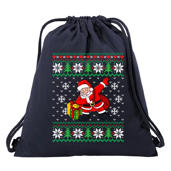 Dabbing Santa Gifts Ugly Christmas Drawstring Bag