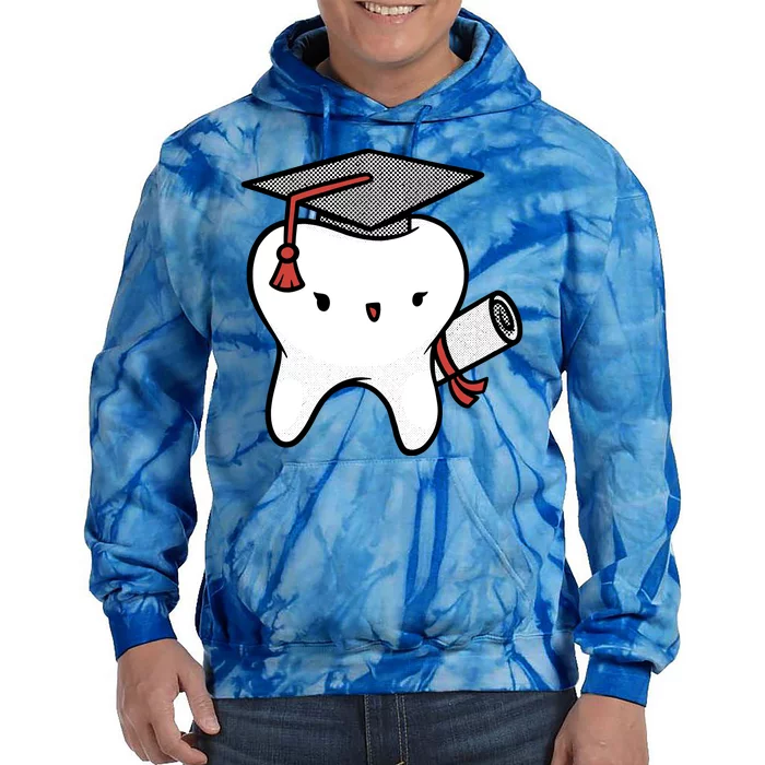 Dentist School Graduate Tooth Funny Gift Tie Dye Hoodie