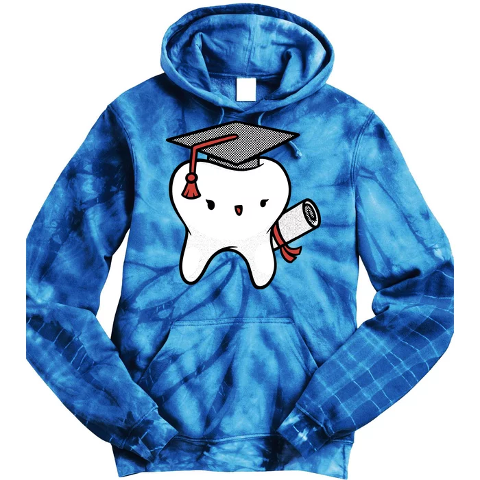 Dentist School Graduate Tooth Funny Gift Tie Dye Hoodie