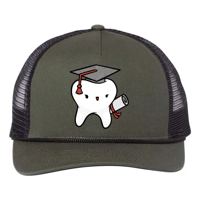 Dentist School Graduate Tooth Funny Gift Retro Rope Trucker Hat Cap