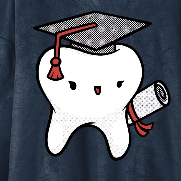 Dentist School Graduate Tooth Funny Gift Hooded Wearable Blanket