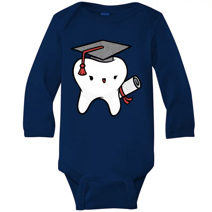 Dentist School Graduate Tooth Funny Gift Baby Long Sleeve Bodysuit