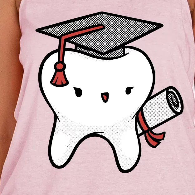 Dentist School Graduate Tooth Funny Gift Women's Knotted Racerback Tank