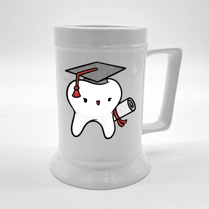 Dentist School Graduate Tooth Funny Gift Front & Back Beer Stein