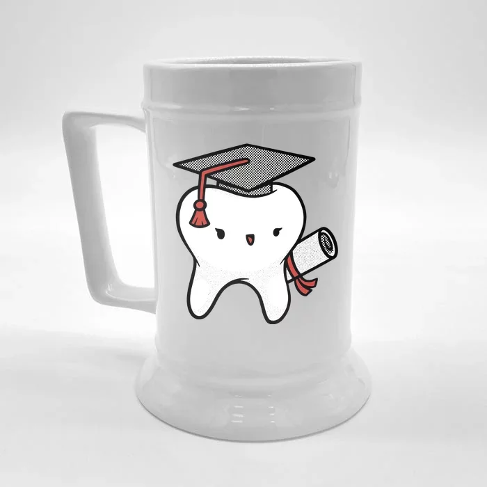 Dentist School Graduate Tooth Funny Gift Front & Back Beer Stein