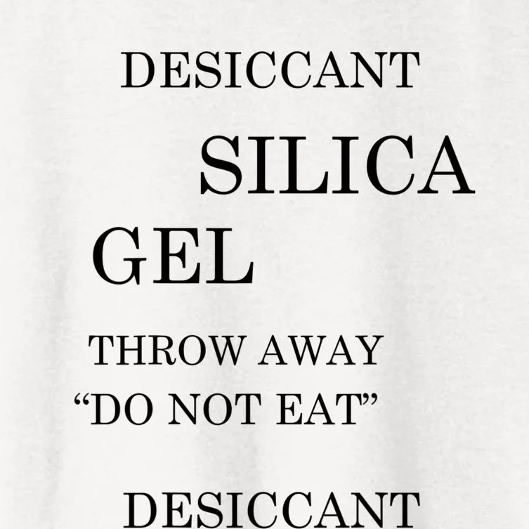 DESICCANT SILICA GEL THROW AWAY DO NOT EAT Ironic Funny Meme Women's Crop Top Tee