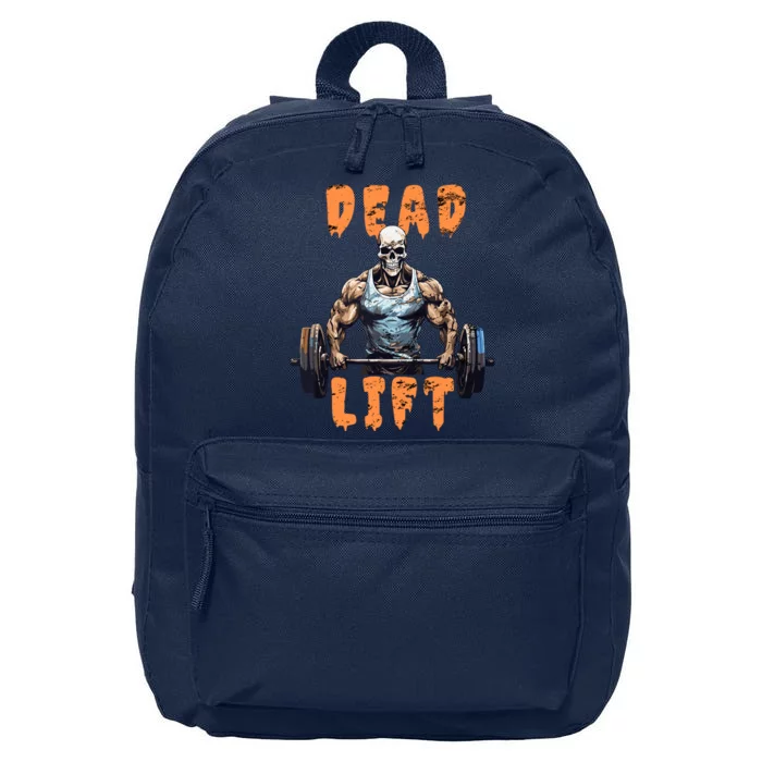 Deadlift Skeleton Gym Lifting Weights Training Halloween 16 in Basic Backpack