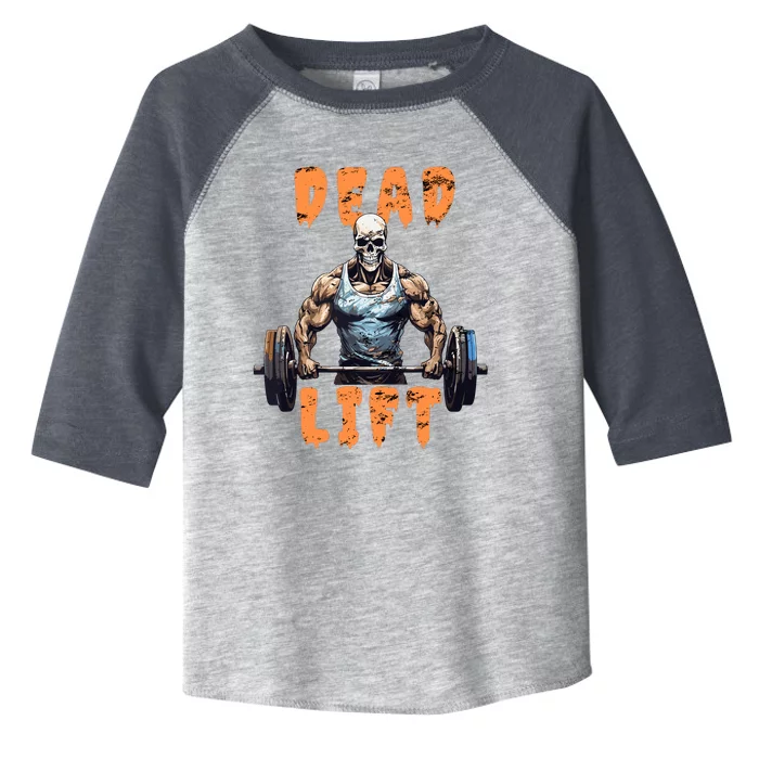 Deadlift Skeleton Gym Lifting Weights Training Halloween Toddler Fine Jersey T-Shirt