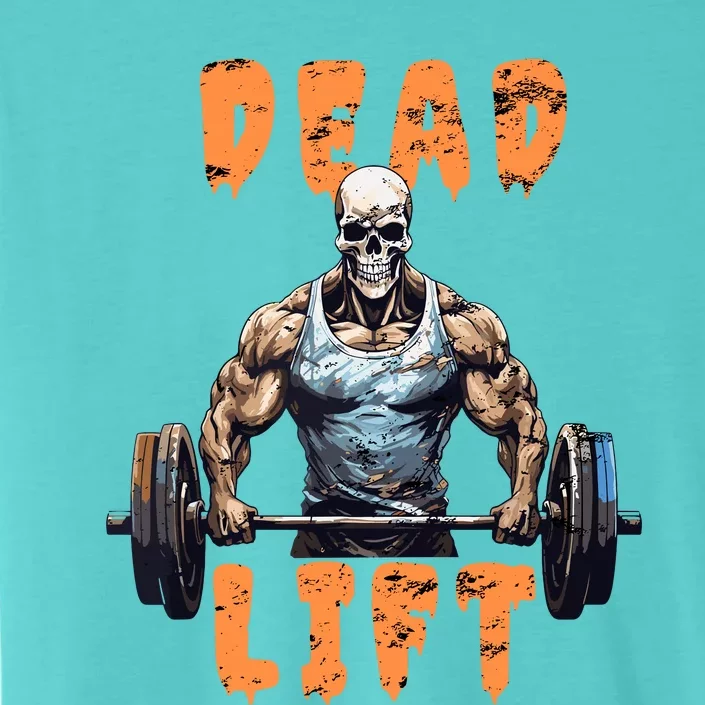 Deadlift Skeleton Gym Lifting Weights Training Halloween ChromaSoft Performance T-Shirt