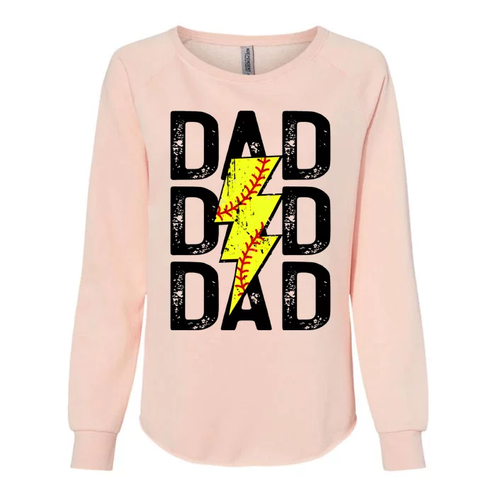 Dad Softball Game Day Womens California Wash Sweatshirt