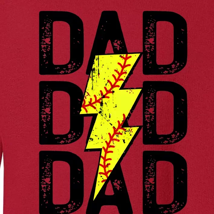 Dad Softball Game Day Toddler Sweatshirt