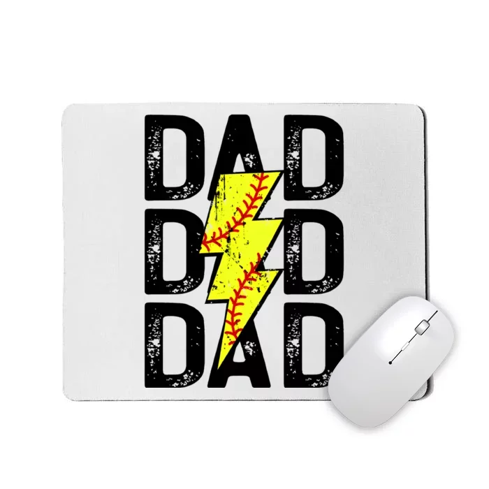 Dad Softball Game Day Mousepad