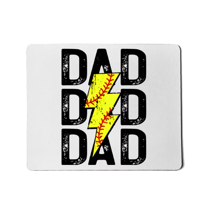 Dad Softball Game Day Mousepad