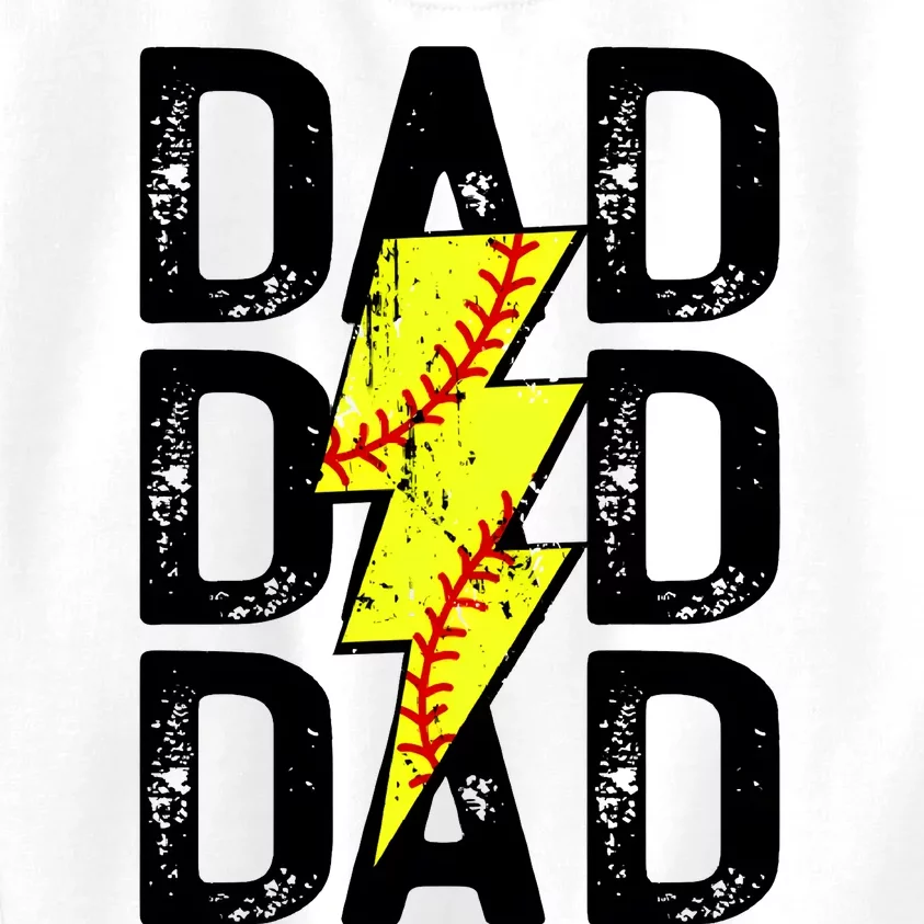 Dad Softball Game Day Kids Sweatshirt