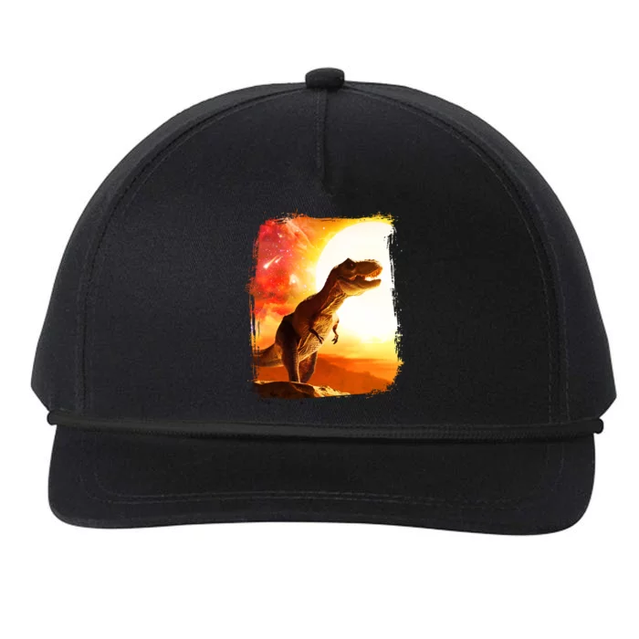 Desert Sun Galaxy Trex Dinosaur Snapback Five-Panel Rope Hat