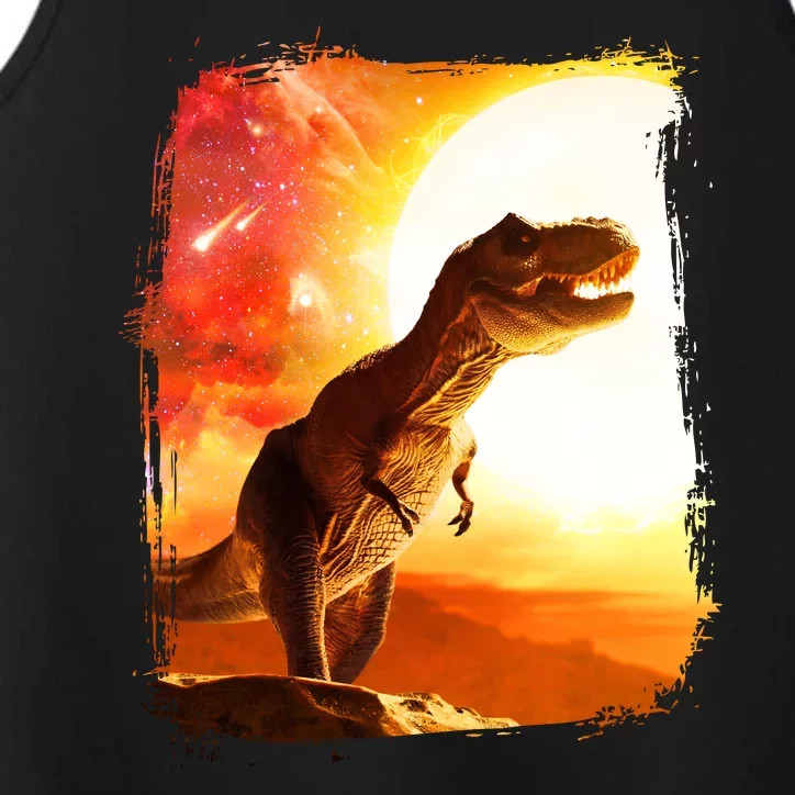 Desert Sun Galaxy Trex Dinosaur Performance Tank