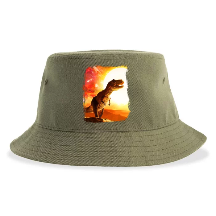 Desert Sun Galaxy Trex Dinosaur Sustainable Bucket Hat