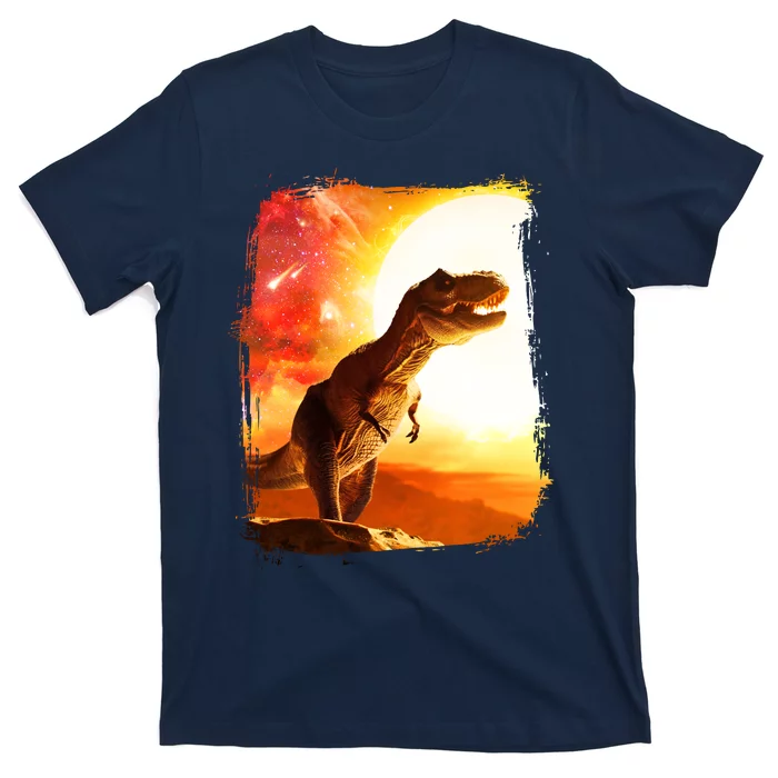 Desert Sun Galaxy Trex Dinosaur T-Shirt