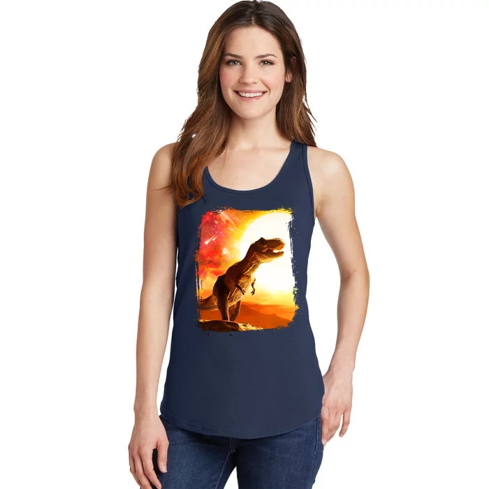 Desert Sun Galaxy Trex Dinosaur Ladies Essential Tank