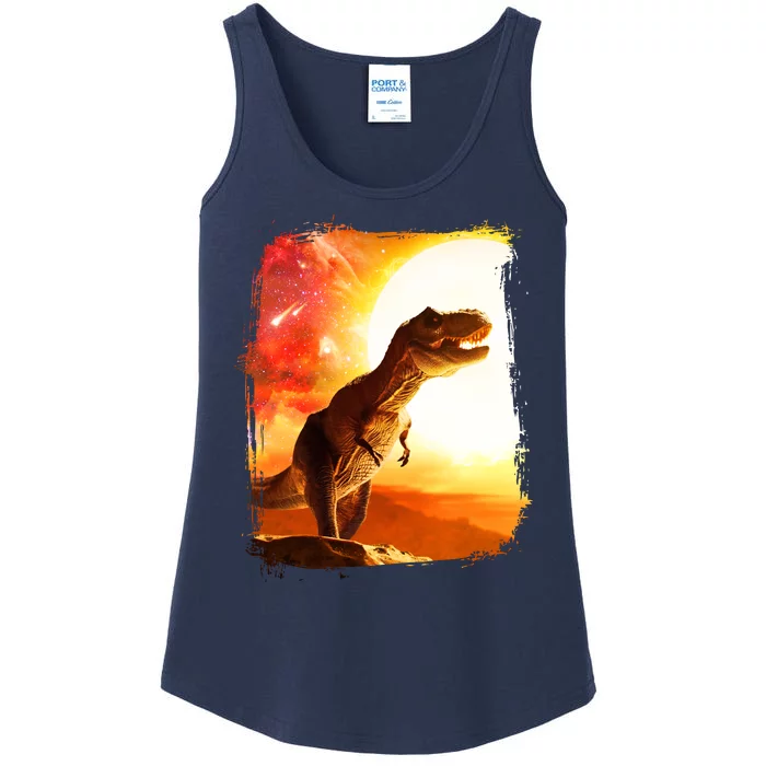 Desert Sun Galaxy Trex Dinosaur Ladies Essential Tank