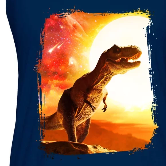 Desert Sun Galaxy Trex Dinosaur Ladies Essential Flowy Tank