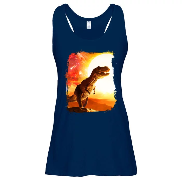 Desert Sun Galaxy Trex Dinosaur Ladies Essential Flowy Tank