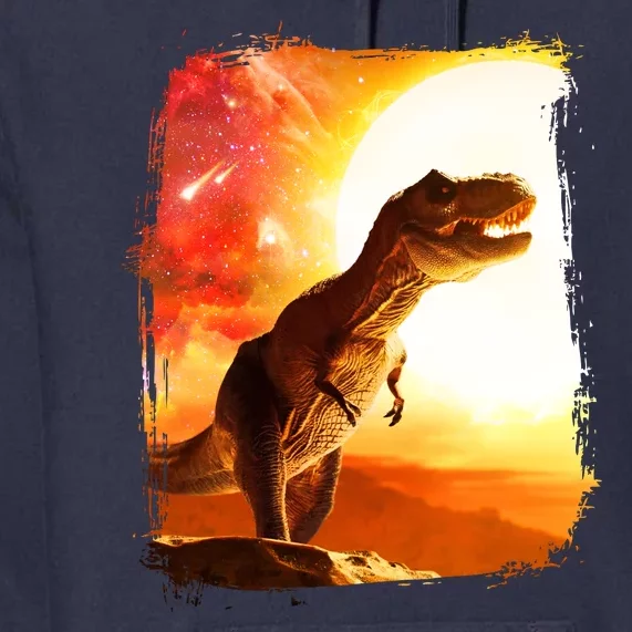 Desert Sun Galaxy Trex Dinosaur Premium Hoodie