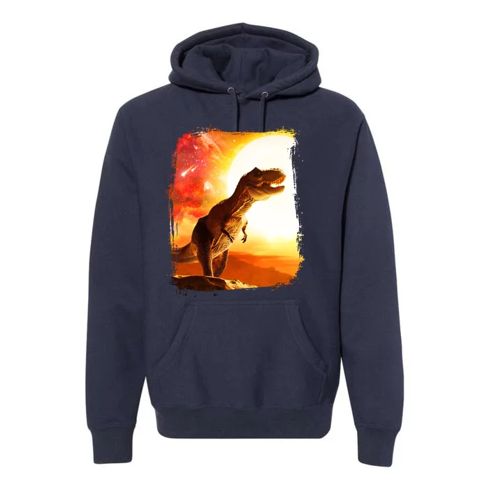 Desert Sun Galaxy Trex Dinosaur Premium Hoodie