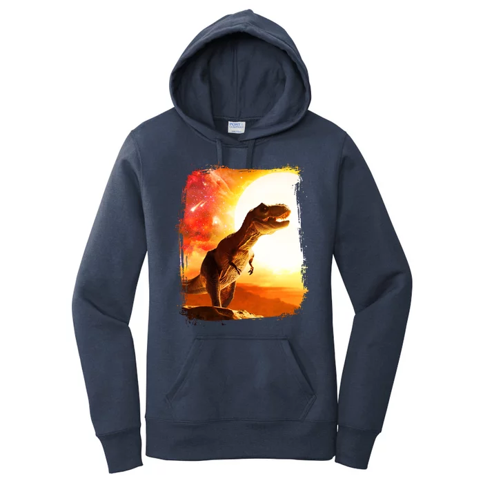 Desert Sun Galaxy Trex Dinosaur Women's Pullover Hoodie