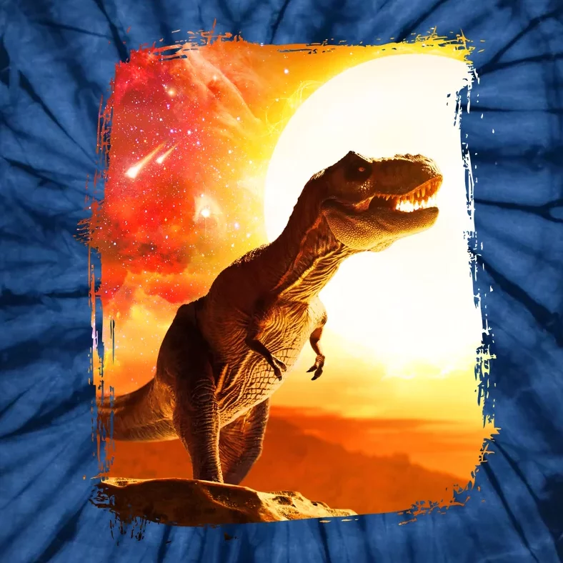 Desert Sun Galaxy Trex Dinosaur Tie-Dye T-Shirt