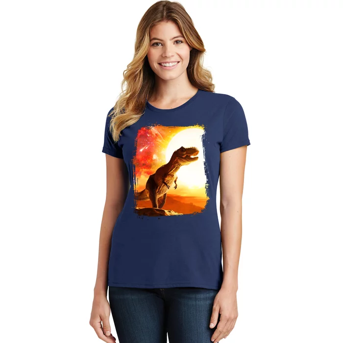 Desert Sun Galaxy Trex Dinosaur Women's T-Shirt