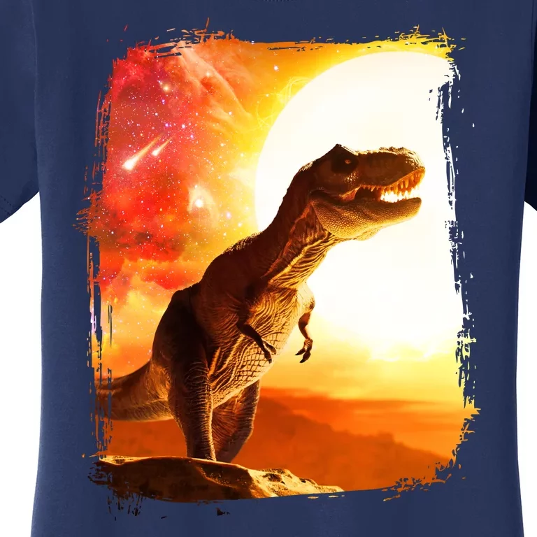 Desert Sun Galaxy Trex Dinosaur Women's T-Shirt