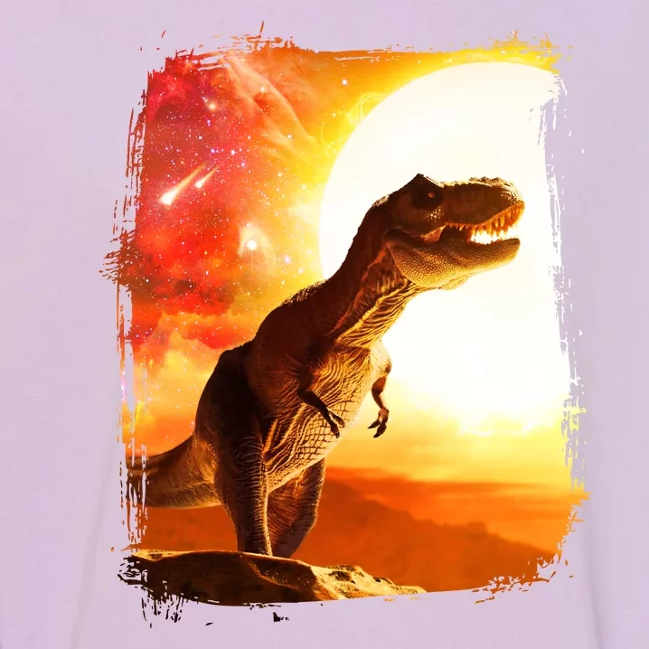 Desert Sun Galaxy Trex Dinosaur Garment-Dyed Sweatshirt