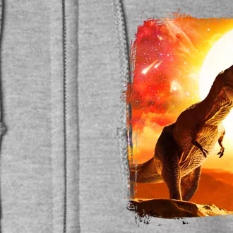 Desert Sun Galaxy Trex Dinosaur Full Zip Hoodie